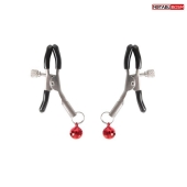 Серебристые зажимы на соски с шариками - Notabu - купить с доставкой в Реутове