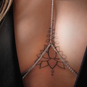 Оригинальная серебристая цепочка на грудь - Сима-Ленд купить с доставкой