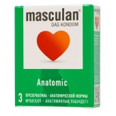 Презервативы анатомической формы Masculan Anatomic - 3 шт. - Masculan - купить с доставкой в Реутове