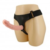 Гладкий фаллоимитатор с крупной головкой на ремешках - 19,7 см. - Baile - купить с доставкой в Реутове