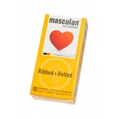 Презервативы с колечками и пупырышками Masculan Ribbed+Dotted - 10 шт. - Masculan - купить с доставкой в Реутове