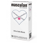 Ультрапрочные презервативы Masculan Ultra Safe Black - 10 шт. - Masculan - купить с доставкой в Реутове