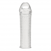 Текстурированная насадка на пенис Clear Textured Penis Enhancing Sleeve Extension - 16,5 см. - BlueLine - в Реутове купить с доставкой