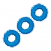 Комплект из трех голубых колец для эрекции 3-Pack Ultra-Stim Stretch Cock Rings - BlueLine - в Реутове купить с доставкой