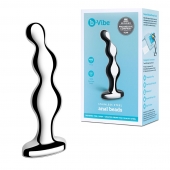 Стальной анальный фаллоимитатор для простаты Stainless Steel Anal Beads - 13 см. - b-Vibe - в Реутове купить с доставкой
