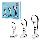 Набор из 3 стальных стимуляторов простаты Stainless Steel P-spot Training Set - b-Vibe - в Реутове купить с доставкой
