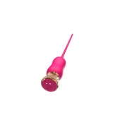 Розовый тонкий стимулятор Nipple Vibrator - 23 см. - I-MOON - купить с доставкой в Реутове