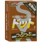 Презервативы Sagami Xtreme FEEL UP с точечной текстурой и линиями прилегания - 3 шт. - Sagami - купить с доставкой в Реутове