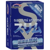 Розовые презервативы Sagami Xtreme FEEL FIT 3D - 3 шт. - Sagami - купить с доставкой в Реутове