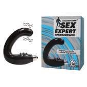 Чёрный массажёр простаты серии Sex Expert - Sex Expert - в Реутове купить с доставкой