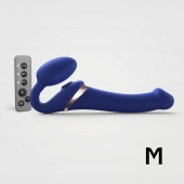 Синий безремневой страпон Multi Orgasm Size M с клиторальной стимуляцией - Strap-on-me - купить с доставкой в Реутове