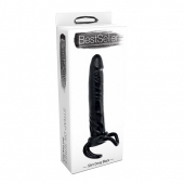Чёрная насадка-фаллос для двойного проникновения INFLATABLE DILDO SLIM DONG  - 13,5 см. - Toyz4lovers - в Реутове купить с доставкой