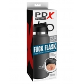 Серый мастурбатор в виде бутылки F*ck Flask - Pipedream - в Реутове купить с доставкой