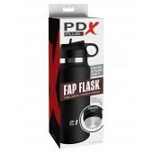 Черный мастурбатор в виде бутылки Fap Flask - Pipedream - в Реутове купить с доставкой