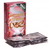Презервативы Sagami Xtreme Strawberry c ароматом клубники - 10 шт. - Sagami - купить с доставкой в Реутове