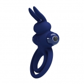 Синее эрекционное кольцо с вибростимуляцией клитора Powerful Ring - Baile - в Реутове купить с доставкой