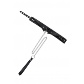 Черный кожаный ошейник-воротник с поводком - Pecado - купить с доставкой в Реутове