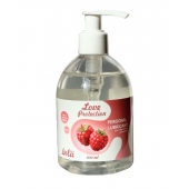 Лубрикант на водной основе Love Protection Raspberry с ароматом малины - 300 мл. - Lola Games - купить с доставкой в Реутове