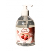 Лубрикант на водной снове Love Protection Strawberry с ароматом клубники - 300 мл. - Lola Games - купить с доставкой в Реутове