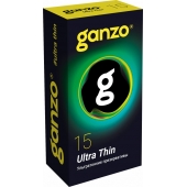 Прозрачные ультратонкие презервативы Ganzo Ultra thin - 15 шт. - Ganzo - купить с доставкой в Реутове