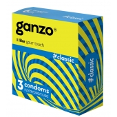 Классические презервативы с обильной смазкой Ganzo Classic - 3 шт. - Ganzo - купить с доставкой в Реутове