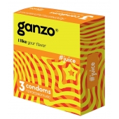 Ароматизированные презервативы Ganzo Juice - 3 шт. - Ganzo - купить с доставкой в Реутове