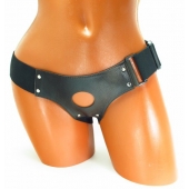 Трусики для страпона коричневого цвета - БДСМ Арсенал - купить с доставкой в Реутове