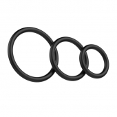 Набор из 3 чёрных колец различного диаметра - Baile - в Реутове купить с доставкой
