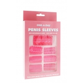 Набор из 7 розовых насадок на пенис ONE-A-DAY PENIS SLEEVES PINK - Seven Creations - в Реутове купить с доставкой