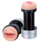 Двусторонний мастурбатор REALSTUFF 2 IN 1 HUMMER MOUTH   VAGINA - ротик и вагина - Dream Toys - в Реутове купить с доставкой