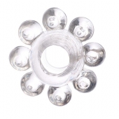 Прозрачное гелевое эрекционное кольцо-цветок - Toyfa Basic - в Реутове купить с доставкой