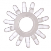 Прозрачное гелевое эрекционное кольцо с шипиками - Toyfa Basic - в Реутове купить с доставкой