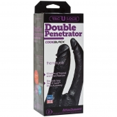 Черная насадка-фаллоимитатор для двойной стимуляции Double Penetrator - 16 см. - Doc Johnson - купить с доставкой в Реутове