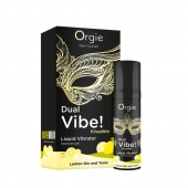 Съедобный жидкий вибратор Dual Vibe! со вкусом лимонного джина с тоником - 15 мл. - ORGIE - купить с доставкой в Реутове