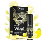 Съедобный жидкий вибратор Dual Vibe! со вкусом лимонного джина с тоником - 15 мл. - ORGIE - купить с доставкой в Реутове