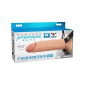 Полый страпон на ремнях 8’’ Hollow Silicone Strap-on - Pipedream - купить с доставкой в Реутове