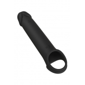 Черная насадка-удлинитель с вибрацией Vibrating Extender With Remote - Dream Toys - в Реутове купить с доставкой