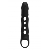 Черная насадка-удлинитель Vibrating Extender With Remote с вибрацией - Dream Toys - в Реутове купить с доставкой