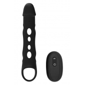Черная насадка-удлинитель Vibrating Extender With Remote с вибрацией - Dream Toys - в Реутове купить с доставкой