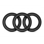 Набор из 3 черных эрекционных колец Black Small Penis Rings - Blush Novelties - в Реутове купить с доставкой