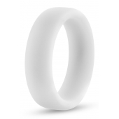 Белое люминесцентное эрекционное кольцо Silicone Glo Cock Ring - Blush Novelties - в Реутове купить с доставкой