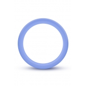 Голубое люминесцентное кольцо Silicone Glo Cock Ring - Blush Novelties - в Реутове купить с доставкой