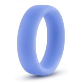 Голубое люминесцентное кольцо Silicone Glo Cock Ring - Blush Novelties - в Реутове купить с доставкой