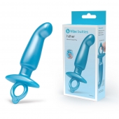 Голубая анальная пробка для массажа простаты Hither Silicone Prostate Plug - 14,3 см. - b-Vibe - в Реутове купить с доставкой
