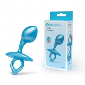 Голубая анальная пробка для массажа простаты Bulb Silicone Prostate Plug - 10,7 см. - b-Vibe - в Реутове купить с доставкой