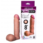 Фаллическая насадка для страпона UNICOCK 8  - 20 см. - LOVETOY (А-Полимер) - купить с доставкой в Реутове