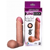 Фаллическая насадка для страпона UNICOCK 8  - 20 см. - LOVETOY (А-Полимер) - купить с доставкой в Реутове