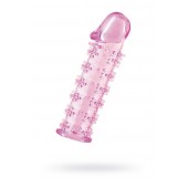 Розовая насадка на пенис с шипами - 12,5 см. - A-toys - в Реутове купить с доставкой