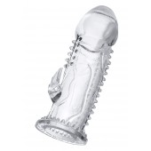 Прозрачная насадка на пенис с шипиками и коготком - 13,5 см. - A-toys - в Реутове купить с доставкой