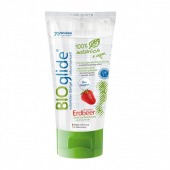 Гель-смазка на водной основе с ароматом клубники BioGlide - 80 мл. - Joy Division - купить с доставкой в Реутове